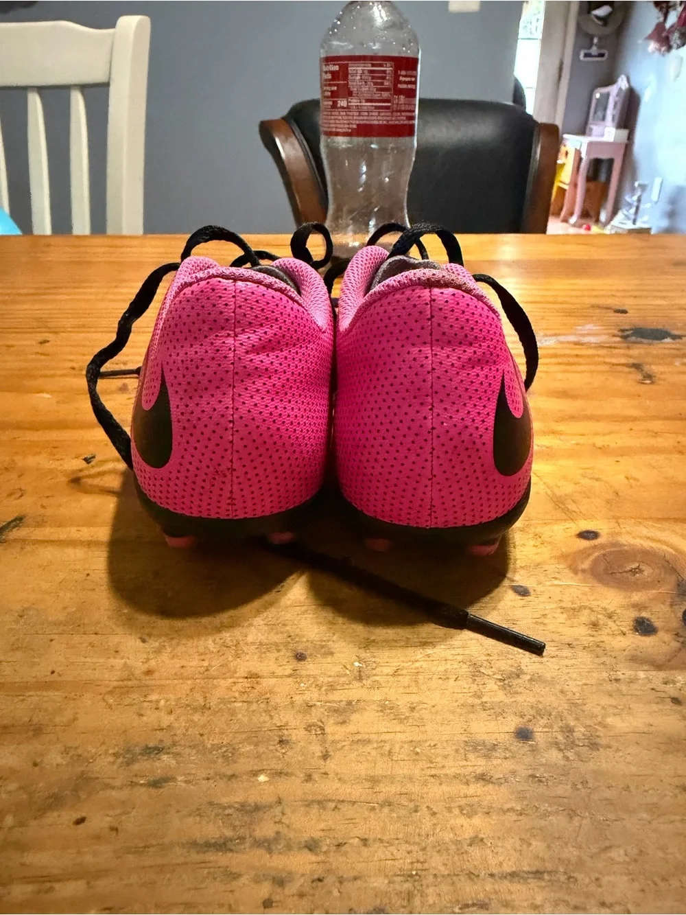 Nike Kids Pink and Black Soccer Cleats